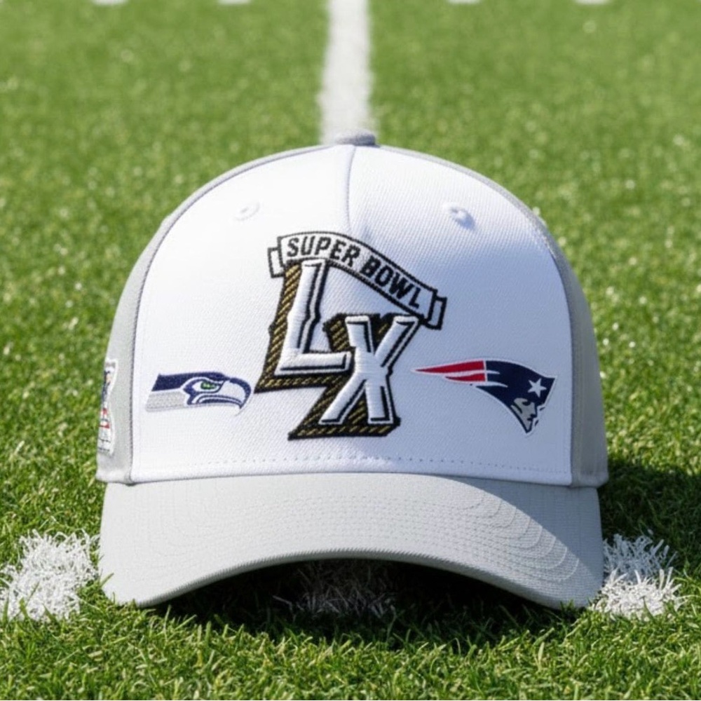 New England Patriots Vs Seattle Seahawks LX Matchup Super Bowl Hat SnapBack Cap